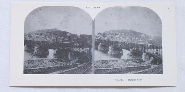 Stereoview Card-Civil War view/ Harpers Ferry