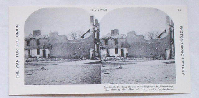 Stereoview Card-Civil War- Petersburgh,VA