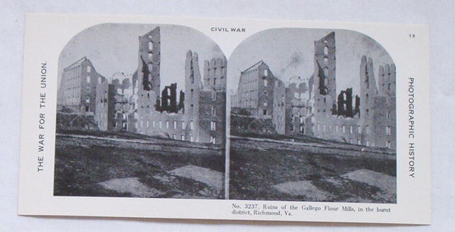 Stereoview Card-Civil War damage,Richmond, VA