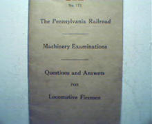 PA Railroad Machinery Examinations Q&A 1930