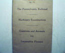 PA Railroad Machinery Examinations Q&A 1930