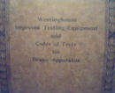 Westinghouse Testing Equipment&Codes 5039