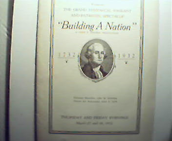 Program from Play Building a Nation done by W High Sch