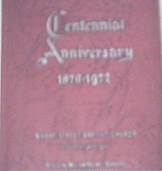 Centennial Anniversary Wheat Street Baptist Church,1972