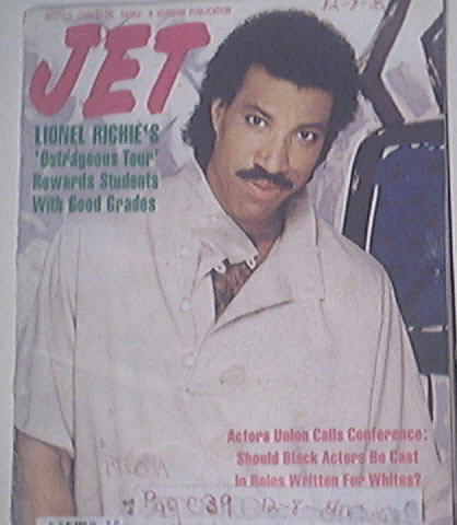 JET 12/15/1986 Lionel Richie cover