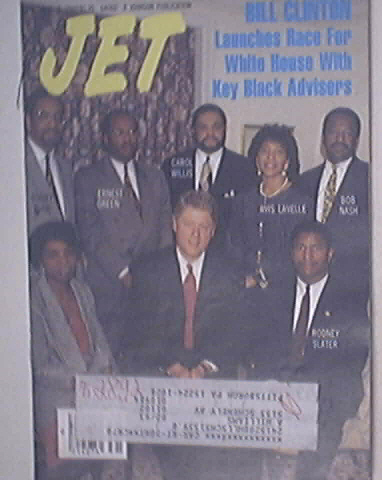 JET 8/3/1992 Bill Clinton,Bobby Bush,Avis Lavelle cover