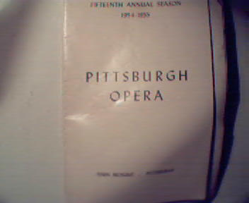 PittsburghOpera 1954-55 Season! Aida Cast!