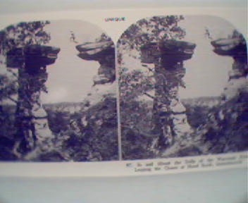 1970 Repro Card 1800-1900s- Man Leaping Stand Rock!