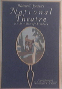 12/1/1925 Walter C. Jordan's National Theatre Program