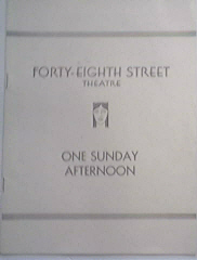 48th Street Theatre Program 'One Sunday Afternoon'