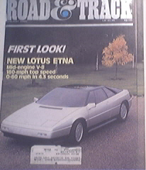 Road & Track, 1/1985, LOTUS Etna, 1956 Austin Healey