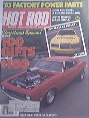 Hot Rod, 12/1982, NASCAR 83'T-Bird , Super 1968 Camaro