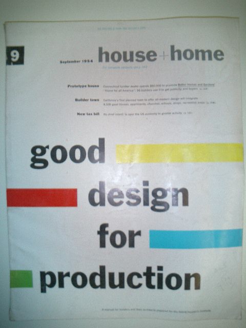 House + Home September 1954 Design for Production