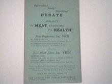 DEBATE, c1920 Subject