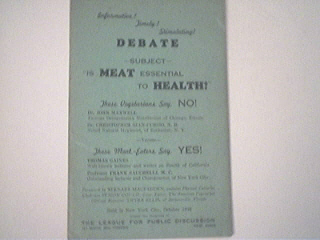 DEBATE, c1920 Subject