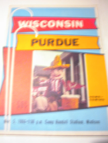 NOV 5,166 PROGRAM PURDUE vs WISCONSIN