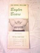 1964 BAYLOR BEARS PRESS BOOK