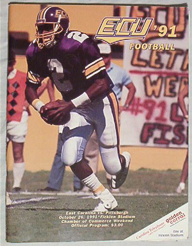 Official Program-E.Carolina vs Pitt, 10/26/91