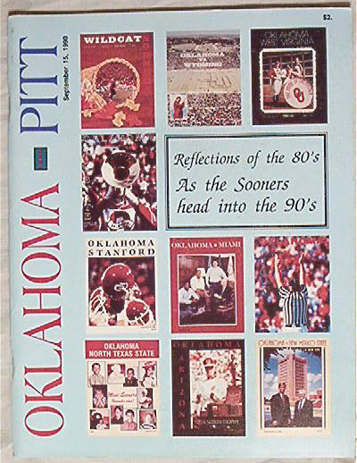 Official Program - Oklahoma. v. Pitt 9/15/90