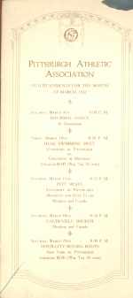 1922 Pgh Athletic Assoc Program boxing & swim