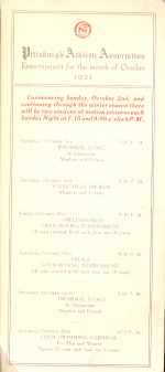1921 Pgh Athletic Assoc Program boxing & swim