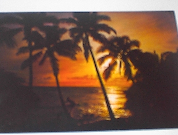1960 BEAUTIFUL Sun Set on San Blas Island