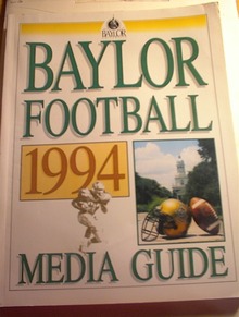 1994 Baylor Football Mdia Guide