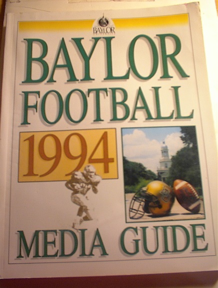 1994 Baylor Football Mdia Guide