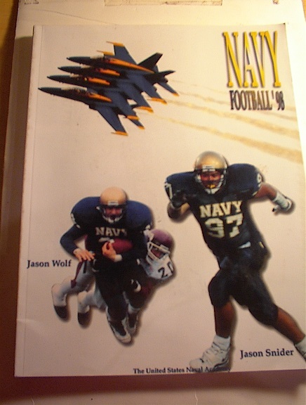 1998 Navy Football Media Guide,Jason Wolf