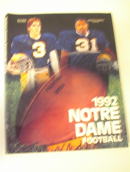1992 Notre Dame Football Media Guide