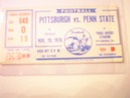 11/26/76 Pittsburgh vs Penn State Ticket Stub