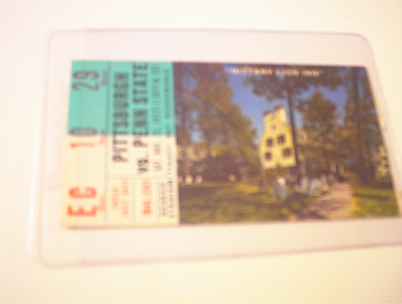 11/25/72 Pittsburgh vs Penn State Ticket Stub