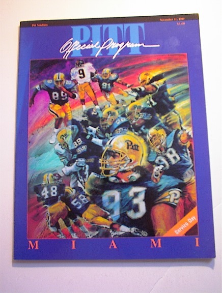 PITT vs MIAMI November 11,1989 Program