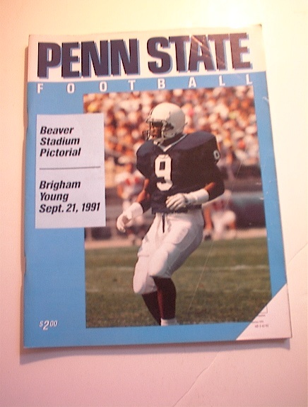 PENN STATE vs BRIGHAM YOUNG 9/21/1991 PROGRAM
