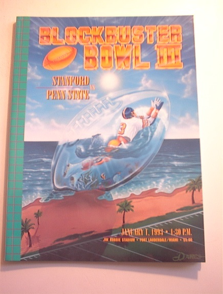 STANFORD vs PENN STATE 1/1/93 PROGRAM