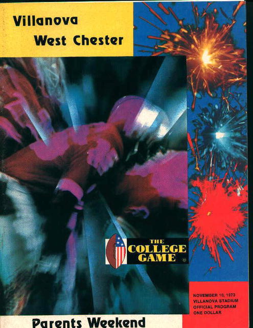 Villanova vs Westchester Game Program 11/73