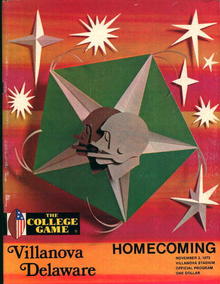 Villanova vs Delaware Homecoming Game Prgm'73