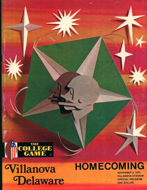 Villanova vs Delaware Homecoming Game Prgm'73