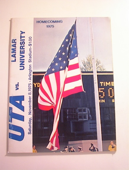 UTA vs Lamar University 11/8/1975,Program
