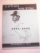 U.of Arizona vs Texas-El Paso,11/3/1973 Pgram