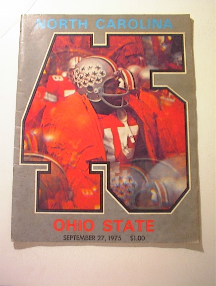 North Carolina vs Ohio State 9/27/75,Program