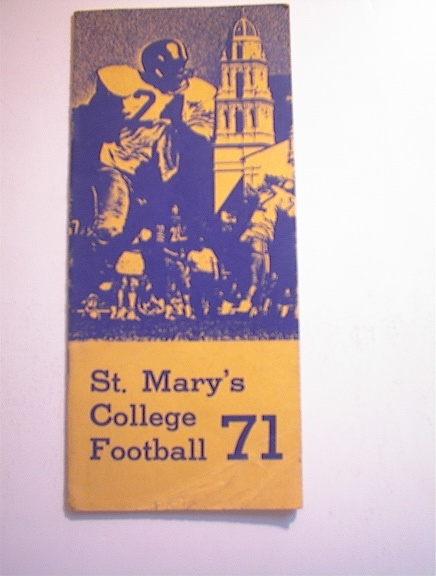 St.Mary's College 1971 Football Press Guide