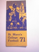 St.Mary's College 1971 Football Press Guide