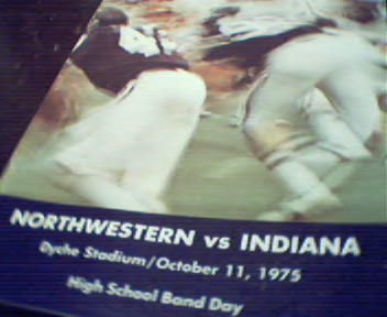 Nortwestern vs Indiana Program from 10/11/75