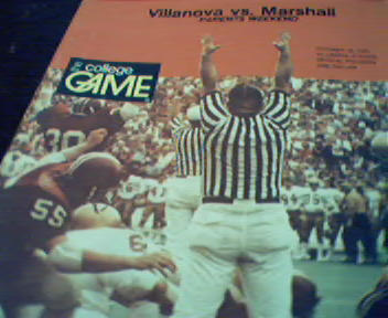 Villanova vs Marshall Program from 10/18/75