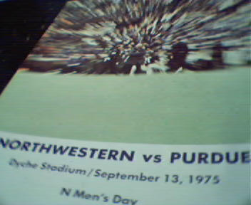 Northwestern vs Purdue Game 9/13/75 Program