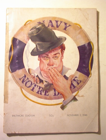 Navy vs Notre Dame,11/2/1946 Program