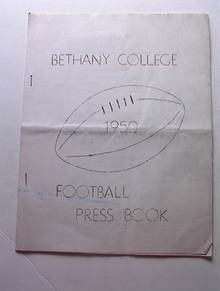 1950 Bethany College Football Press Book