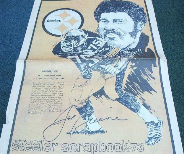 Joe Greene Steeler Scrapbook/Pgh. Press 1973