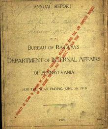 Bureau of Railways Annual Report